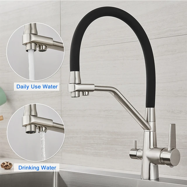 3-way kitchen faucet for water filter