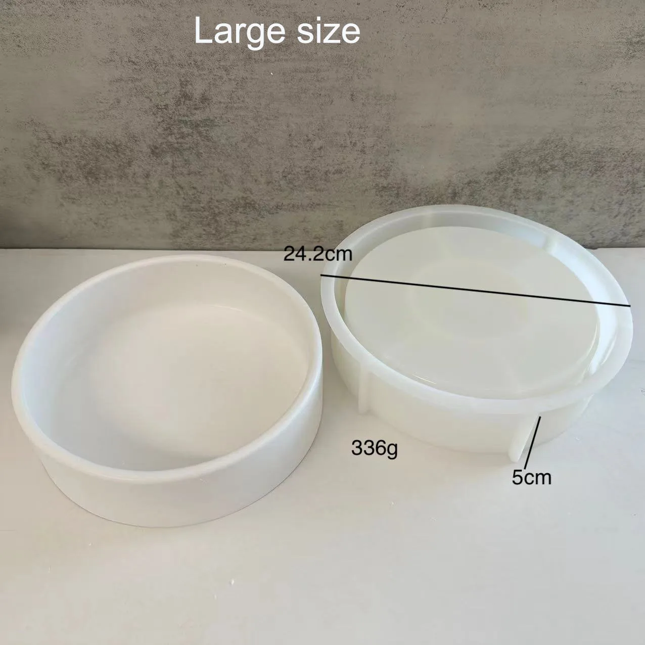 Silicone Molds for Storage Plates, Epoxy Resin Molds for Flower Pot, Plaster Basin, Concrete Candle Holders, Resin Candle Cups