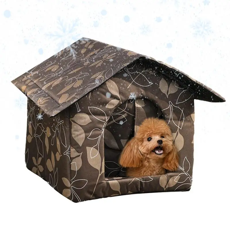 

Pet House Outdoor Stray Cat Shelter Oxford Cloth Waterproof Cat Bed Deep Sleep House Stray Dog Winter Garden Puppy Kitten Cave