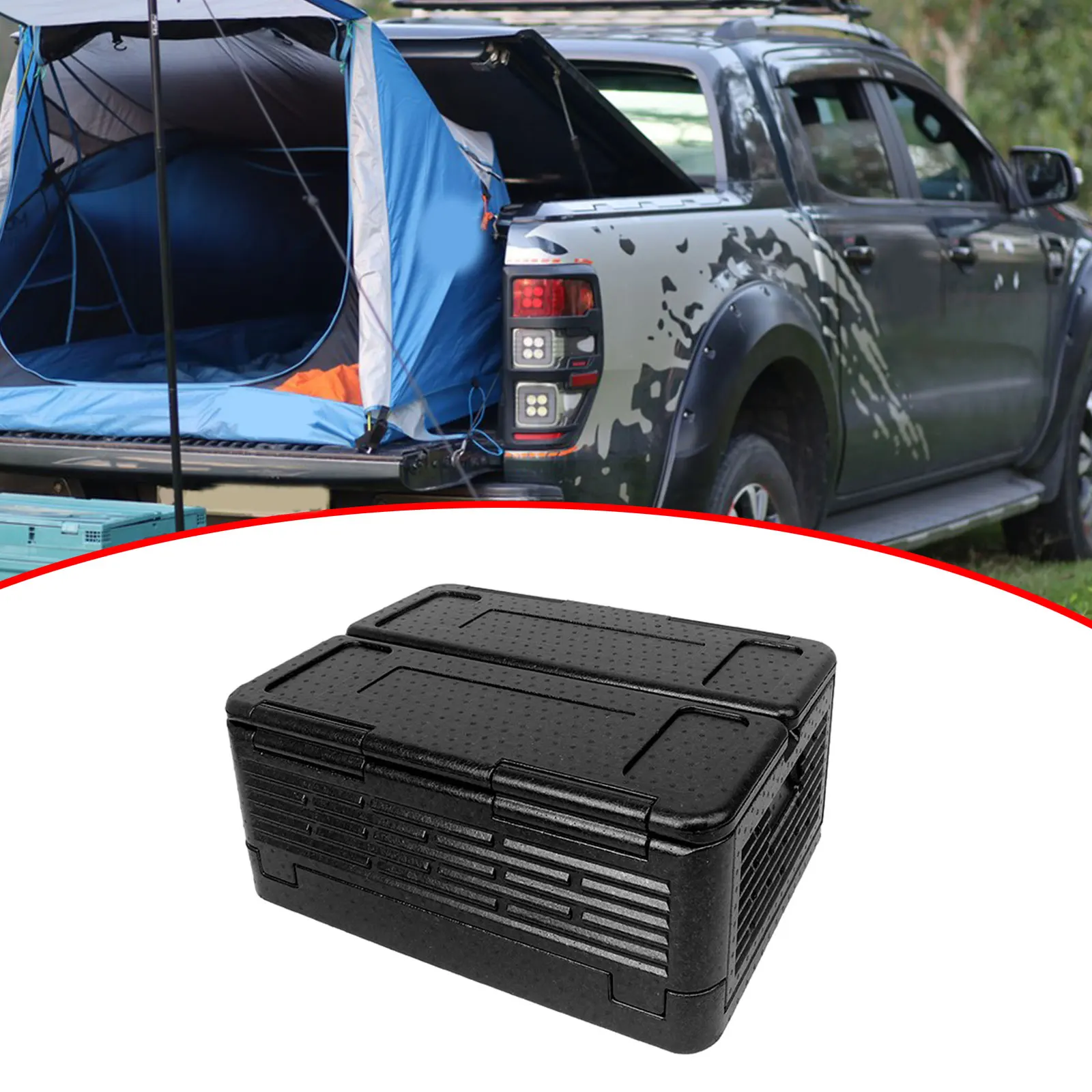 Portable Insulated Food Cooler Box Waterproof Foldable Cooler Foam Chest Thermal Box for Outdoor Camping Picnic Food Delivery