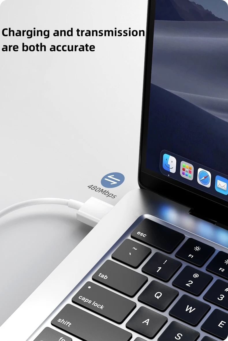 High-Speed USB Charger Cable with Fast Charging and Data Sync - Available in 1m, 1.5m, 2m Lengths