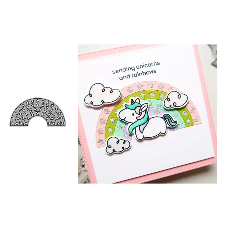 New Rainbow Design Craft Metal Cutting Fustellato Muore Decorazione Scrapbook Album Paper Card Craft Goffratura Fustellati