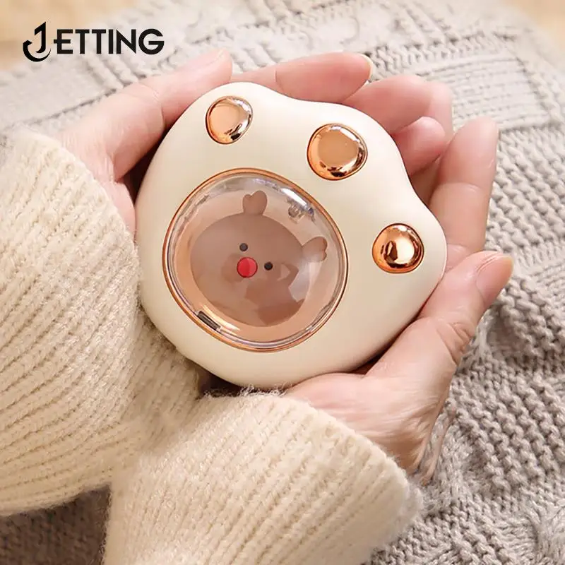 

Mini Winter Reusable Hand Warmer USB Rechargeable Fast Heating Cute Cat Paw Hand Warmer Instant Heating Pack Cold Winter 1200mah