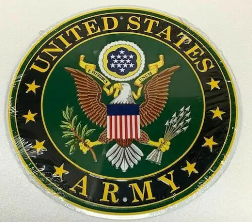 

11 3/4" UNITED STATES ARMY ROUND METAL SIGN NEW