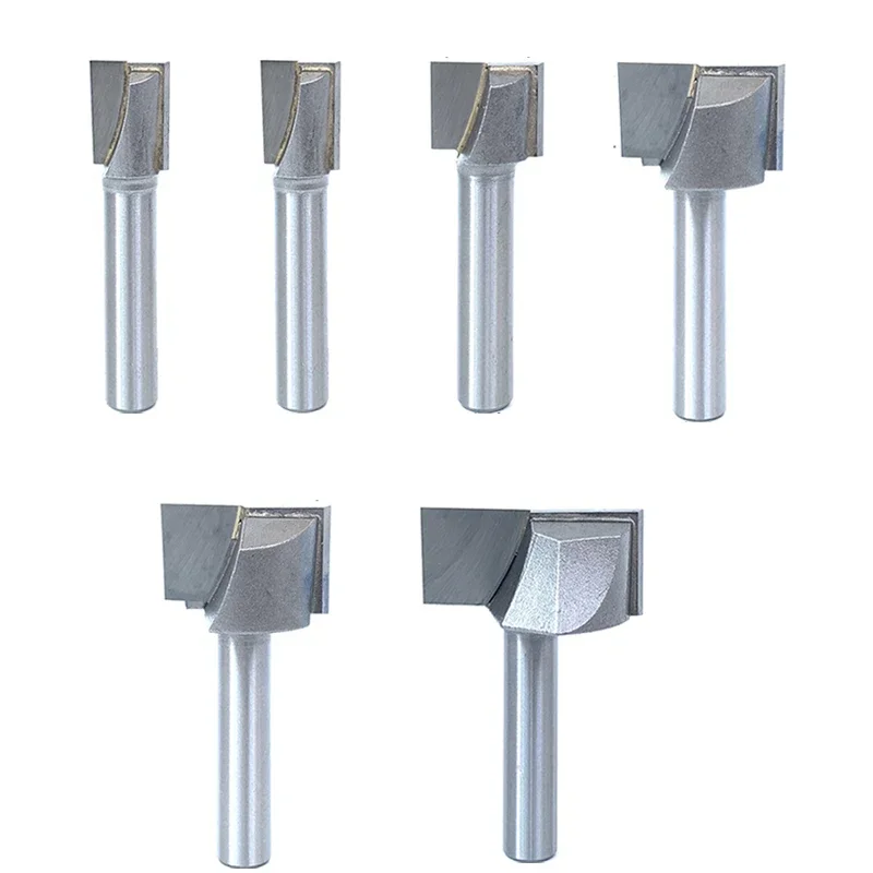 

1pc SHK 6mm 8mm 12.7mm Cleaning Bottom Wood PVC MDF CNC Router Bit Tungsten Carbide End Mill Woodworking Tools Milling Cutter