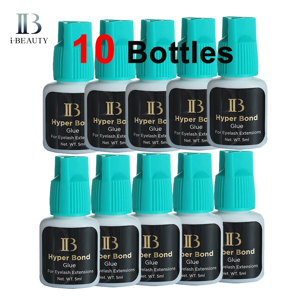 3/5/10 Bottles Hyper Bond Glue Eyelash Extension Glue 0.5s Fast Drying Original Eyelash Adhesive Cyan Cap