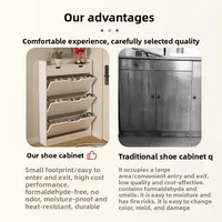 Tipping bucket shoe cabinet, outer entry shoe rack, balcony, entrance cabinet, living room large-capacity storage cabinet 2