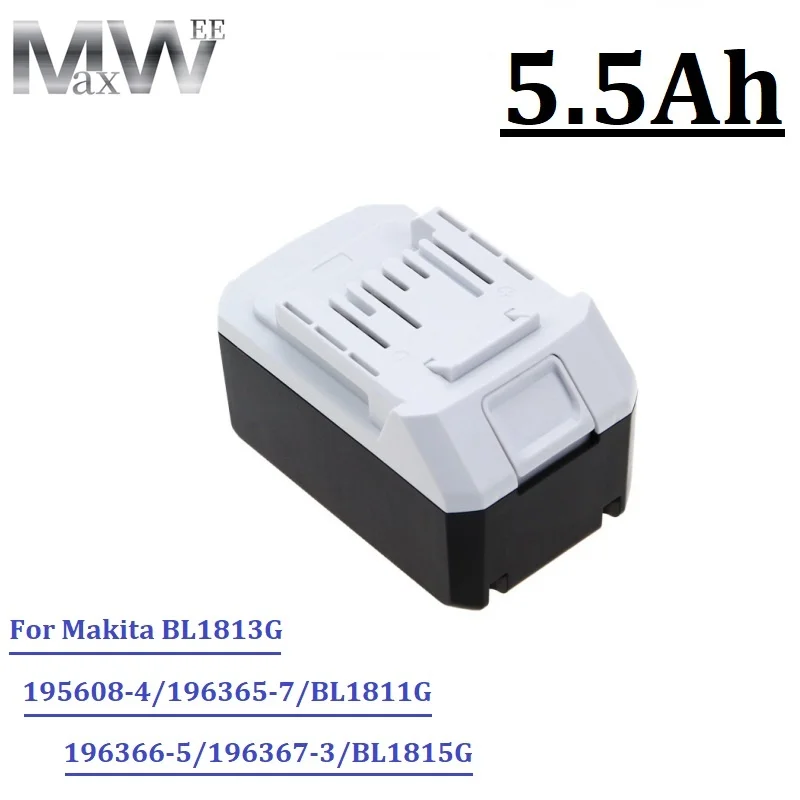 

New 18V 5500mAh BL1813G lithium battery For Makita 18V Electric BL1815G li-ion BL1820G BL1825G power tool battery Factory outlet