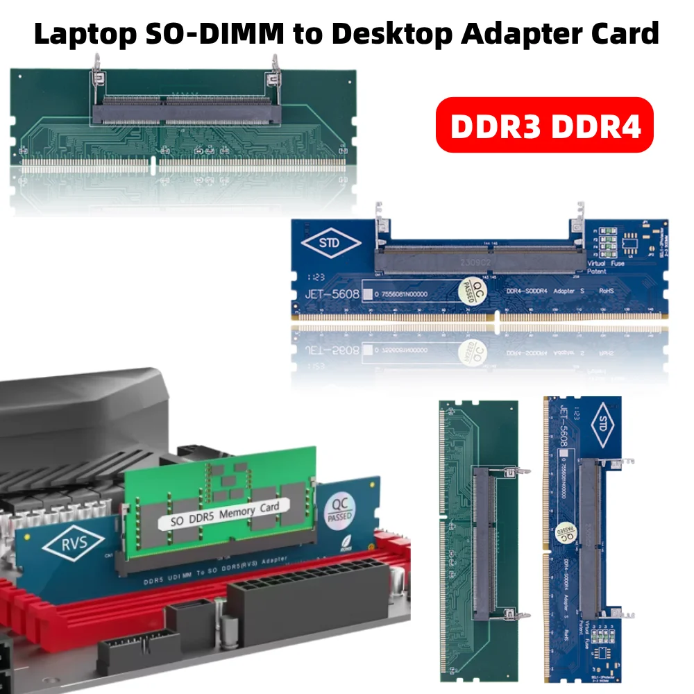 Universal Laptop to Desktop RAM Adapter – SO-DIMM to DIMM Memory Converter Card