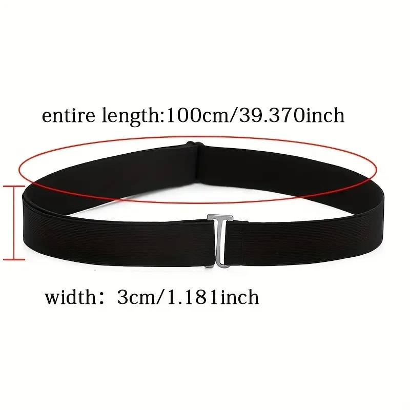 Adjustable Stretch Elastic Waist Band Invisible Belts Buckle-Free Belts for Women Men Jeans Pants Dress No Buckle Easy To Wear