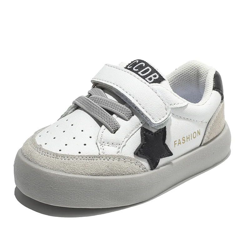 Children's Board Soft Soled Walking Boys' Small White Spring New Sports Girls' Casual Shoes Baby Platform Sneakers kids shoes fashion kids sneakers casual shoes boys high top leather waterproof board shoe children non slip sports walking shoes size 28 38