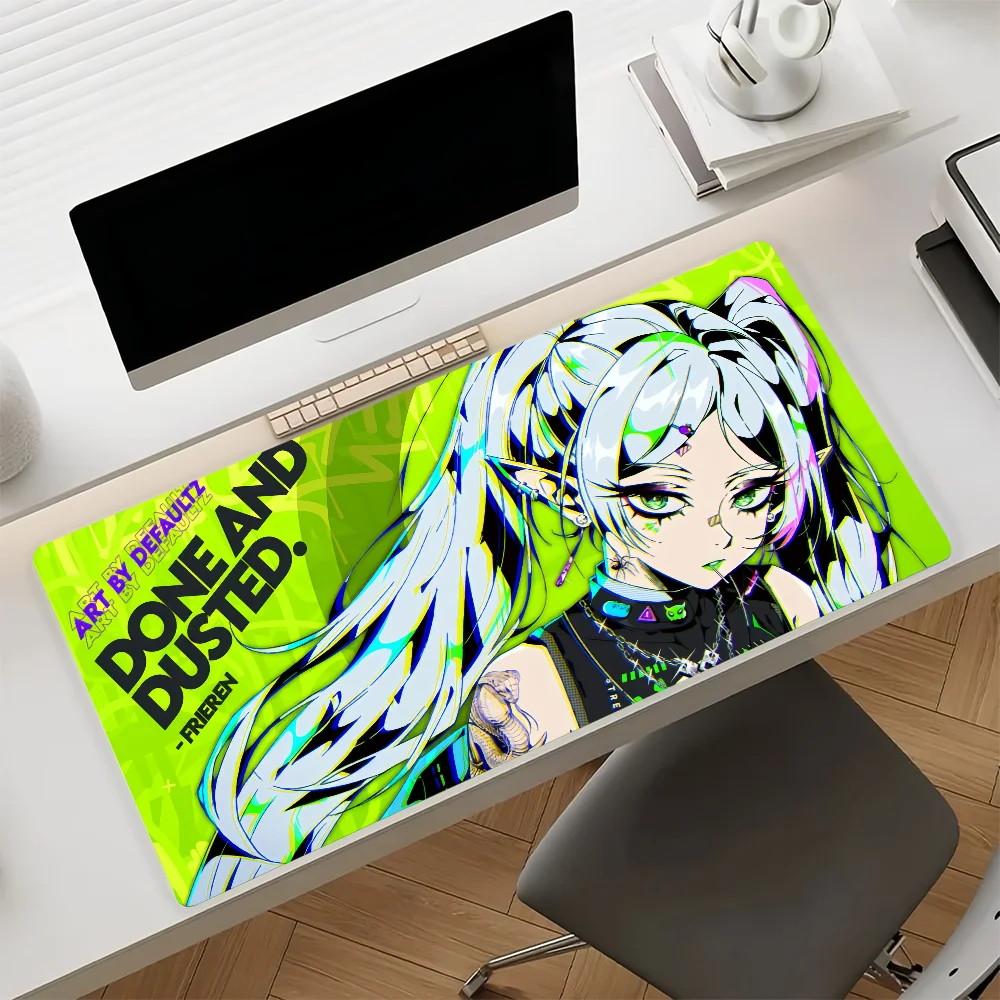 Anime Frieren at the Funeral Mauspad, rutschfeste Gummi-Gamer-Balance-Computermatte, Dekoration, Schreibtischunterlage, Laptop, Büro, groß – Detail 8