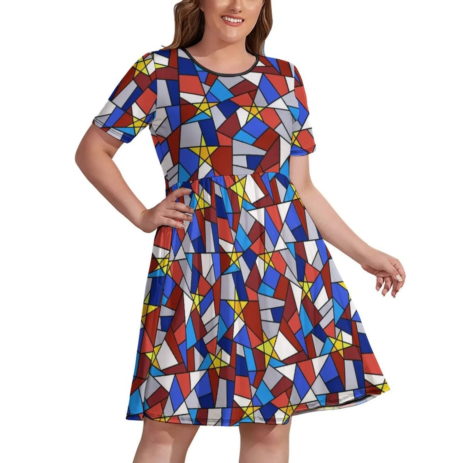 

Acadian Flag Mosac Dress purple dress Long dresses Dress for girls