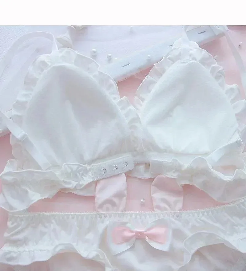 Mädchen Bh Set Mit Hasenohren Design Und Baumwolle Für Teenager_voghion.com