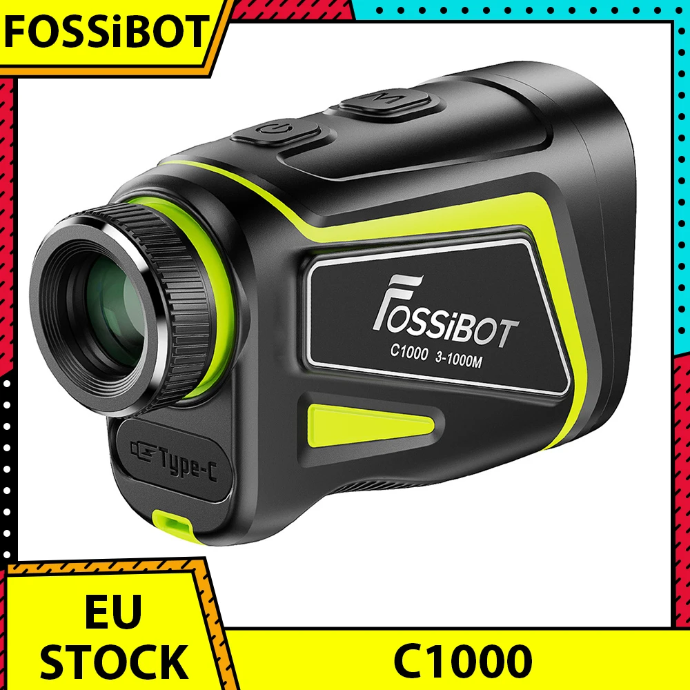Telemetro Da Golf Fossibot C1000, Campo Di Misurazione Massimo 1000M, Velocità Di Misurazione 0.06S, Display Oled, Ingrandimento 6.5X, 5 Modalità