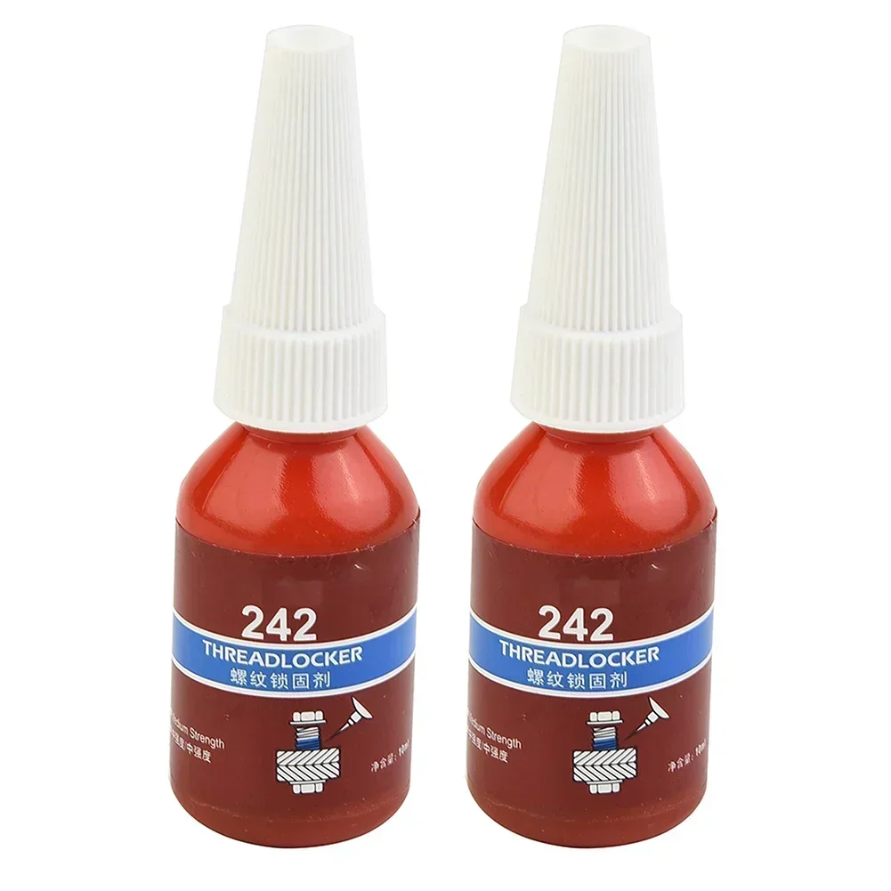 242 LockTite Threadlocker Metal Bonder Removable 10 Ml 2 Pcs Lock Tight M6-M20 Thread Medium Strength Universal