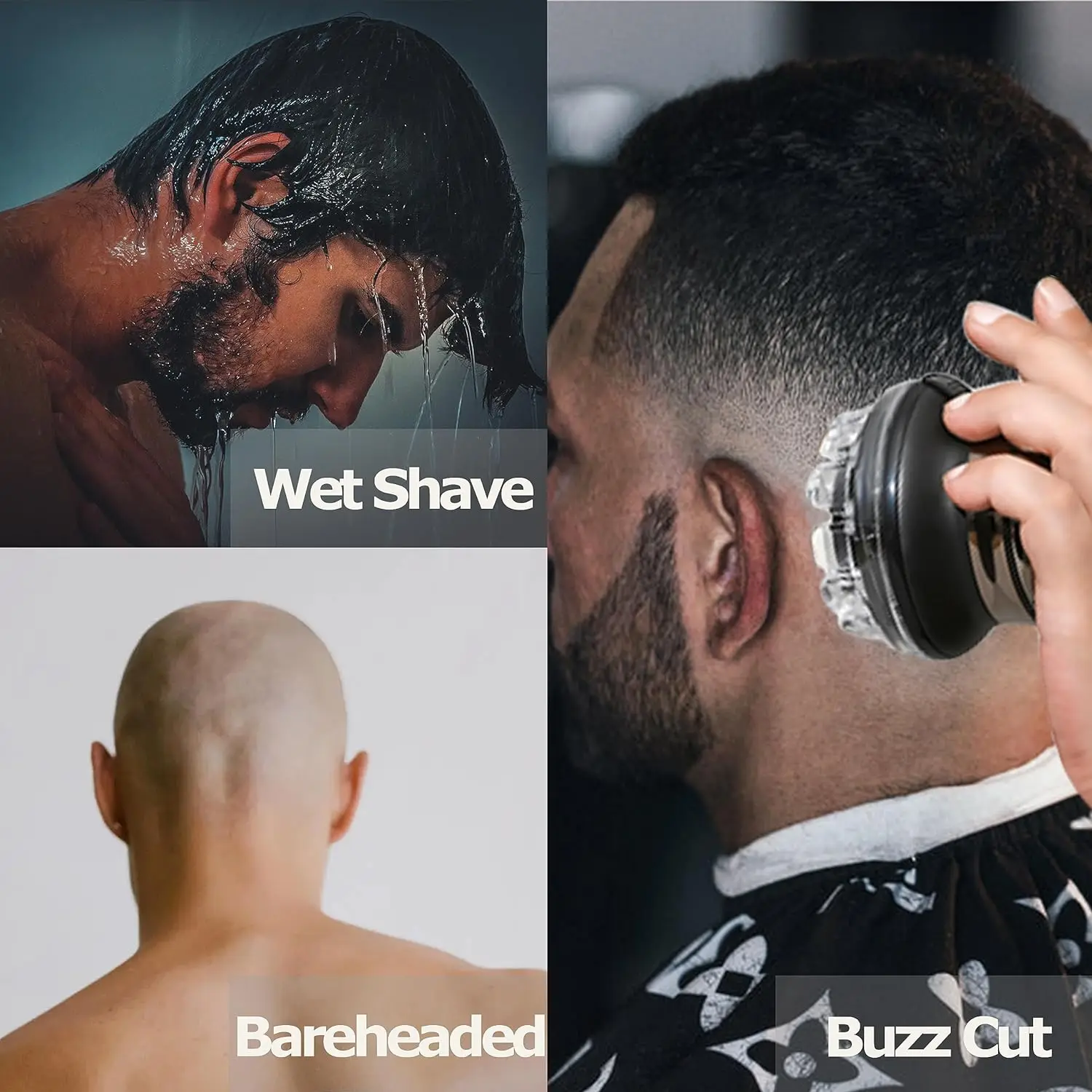 Kemei 887 UFO electric even cut rotary hair trimmer for men washable shortcut kit rechargeable hair clipper machine self-haircut