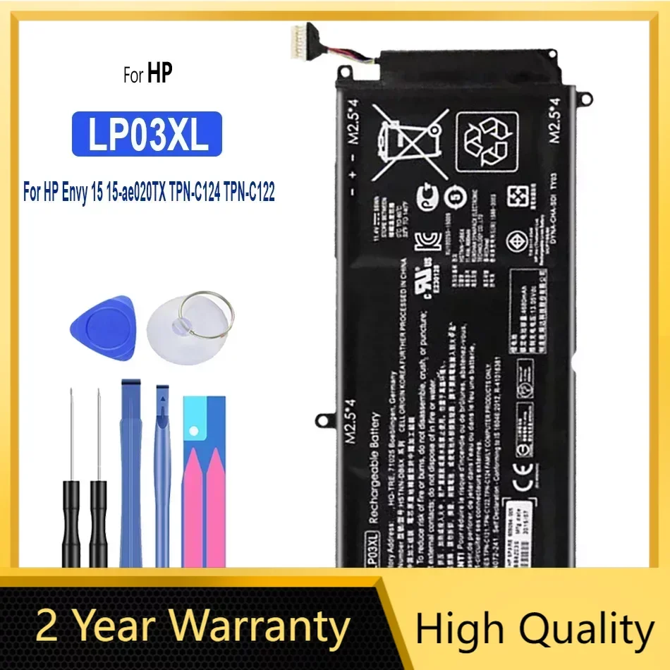 

LP03XL, 4680mAh,Battery For HP Envy 15, 15-ae020TX, TPN-C124, TPN-C122, 807417-005, HSTNN-DB7C, DB6C