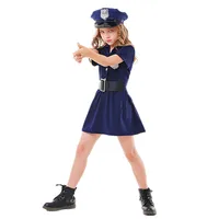 Costumes de jeu de rôle de Police pour filles, uniforme de ceinture d'officier féminin, spectacle de fête de carnaval, jouets de Police d'halloween, cadeaux 2