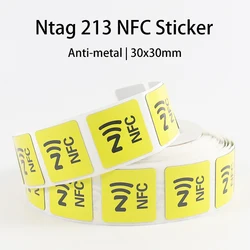 20pcs NFC 213 Tags Sticker NFC Labels 144 Bytes Rewritable Blank Ntag213 NFC Tag Works Perfectly with All NFC Phones and Devices
