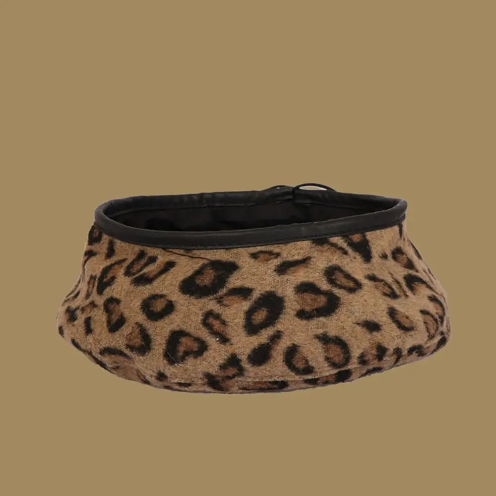 Trendy Korean Version Leopard Print Beret All-Match Student Octagonal Cap Pumpkin Cap