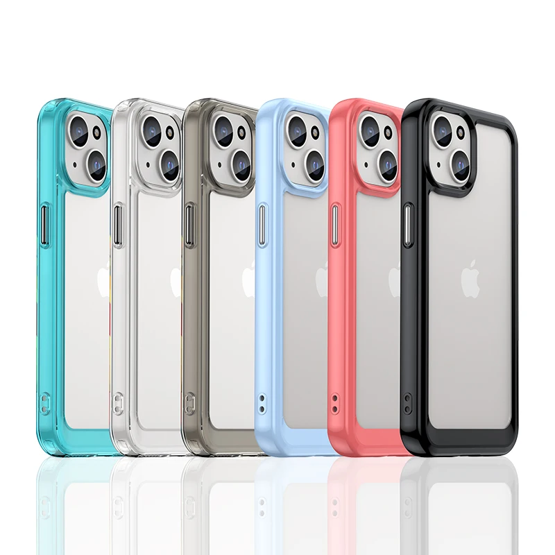 

For iPhone 15 Case New Luxury Silicone Clear Bumper TPU Cover For iPhone 15 Case Shockproof Back For iPhone 15 Pro Max Cover