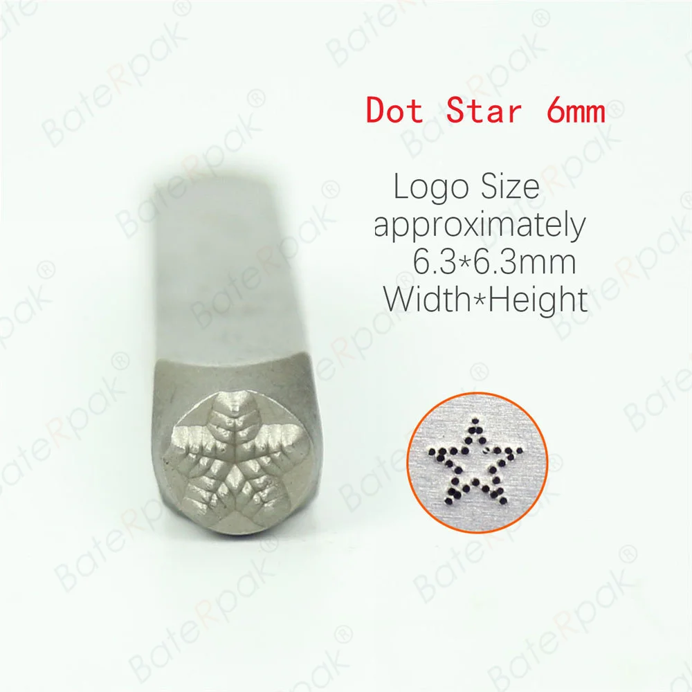 6mm Star Pound Asterisk Design Metal Jewelry Stamps BateRpak Dot DIY Bracelet/jewelry symbols steel stamp metal stamping tool 1pcs price