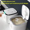 Rice Storage Container Box Sealed Household Rice Bucket Insect-Proof Kitchen Automatic Button Rice Dispenser Rice Storage Bucket 2