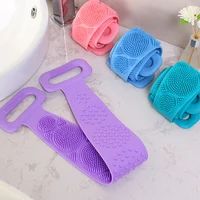 Bathroom Shower Back Brush Body Silicone Scrub Exfoliating Sponge Bath Scrub Clean Tool Stain Removal Bath Belt - Image 5