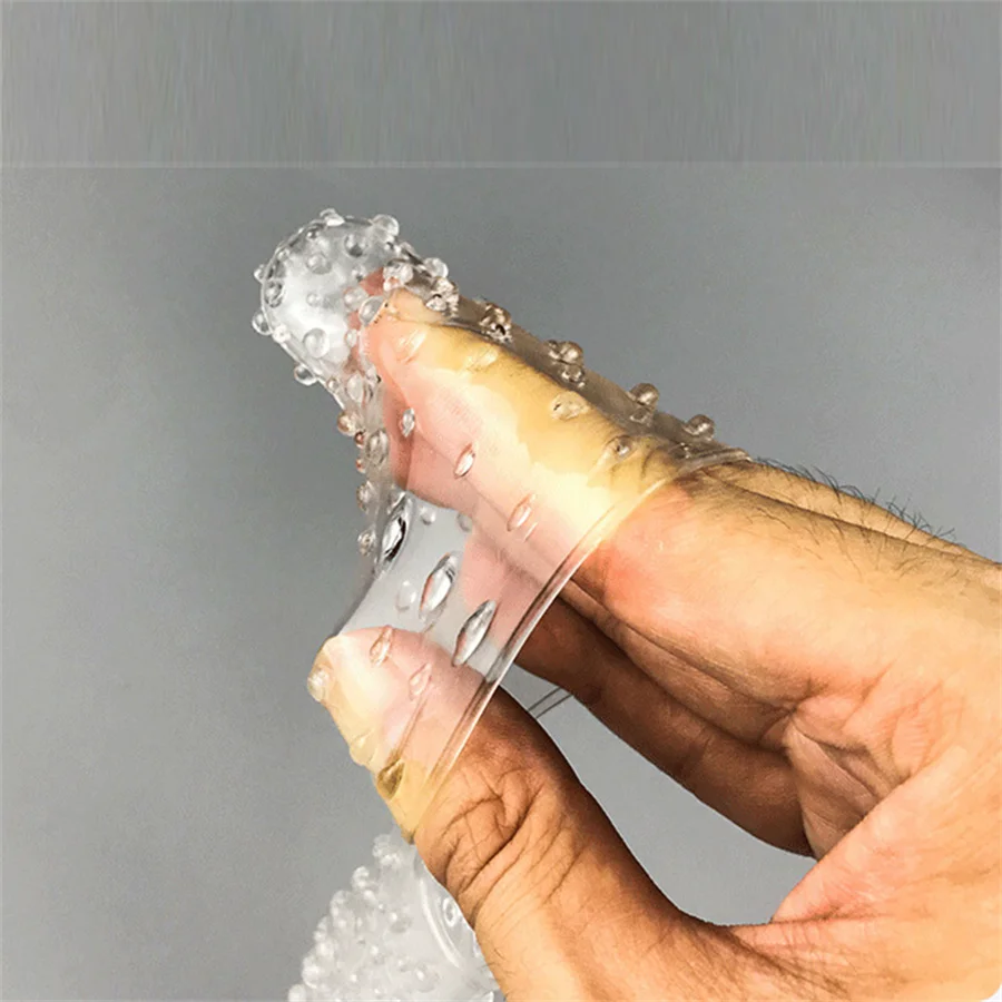 2PCS Finger Sleeves Clitoris Vibrator Stimulator Reusable Condom Sex Toys For Woman Vagina Massage Masturbation Adult Games
