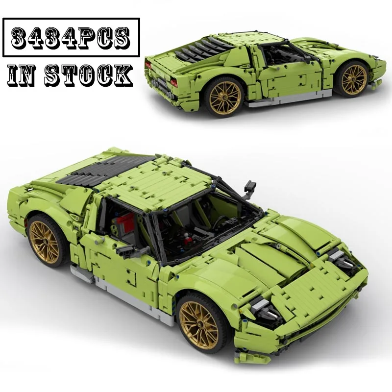 

New MOC-119000 Miura Concept from 2006 Fit 42115 Hypercar Super Racing Car Model Building Block Brick Assembly Children Toy Gift