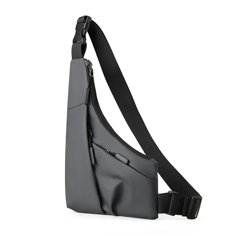 1 chest bag, crossbody bag, multiple pockets, suitable for travel, work, university, available in black and gray, travel bag
