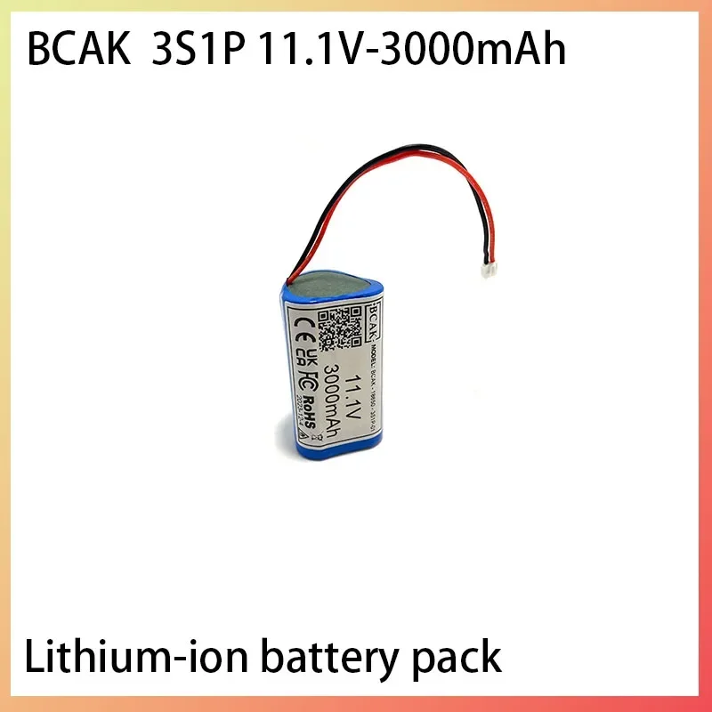 

BCAK 3S1P 11.1V 3000mAh Battery 18650 Lithium Battery Pack with 5A BMS for Bluetooth Speaker Backup Power Flashlight Fascia Gun