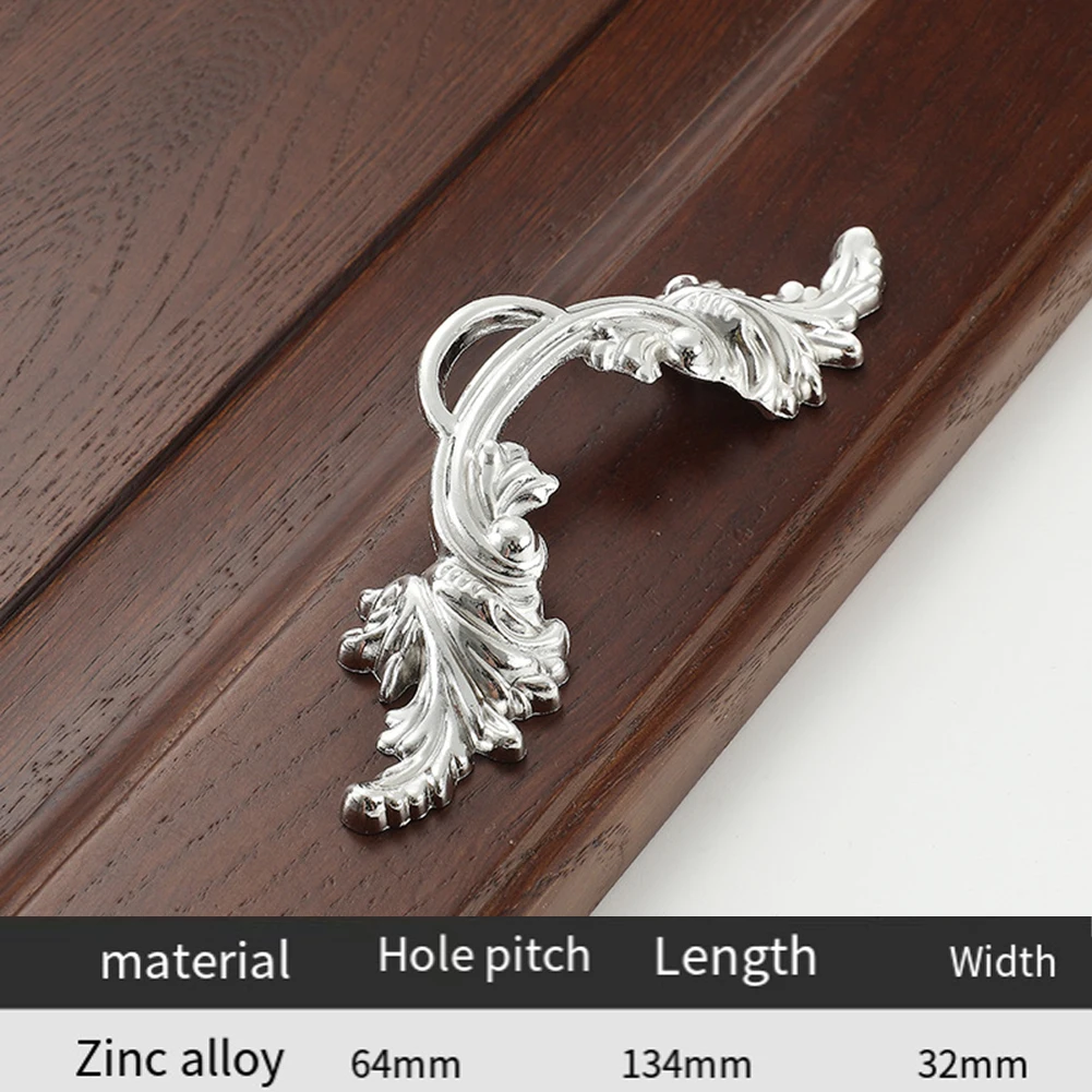 Description Picture 4 of itemRetro Cabinet Door Handle Antique Drawer Handle Furniture Pull Hardware European Carved Kitchen Cupboard Furniture Knobs