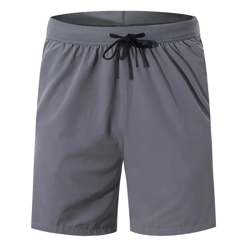 Men's Quick Dry Sports Shorts Summer Loose Casual Running Fitness Mid-Length Pants with Zipper Pockets Skateboard Long Pants