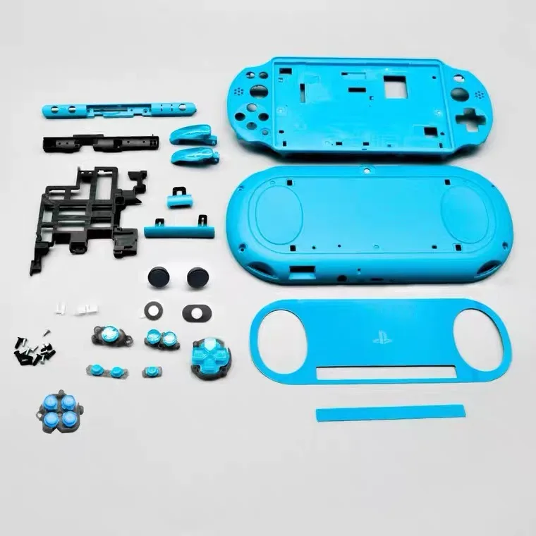 Pack Coque Métal + Casque + Protection écran Pour PS Vita Slim 2000 – Bleu Big Ben