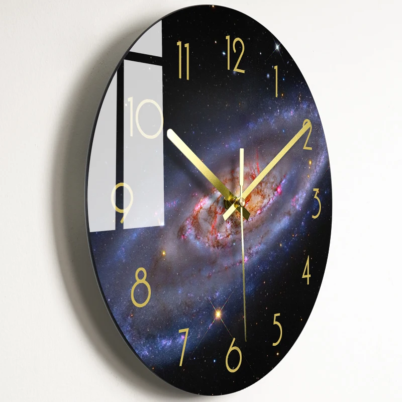 Silent Wall Clock Glass Clocks Color:BL23;Sheet Size:14 inch