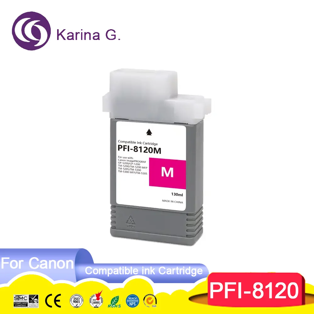 130ML/Pcs PFI-8120 Compatible Ink Cartridge With Pigment Ink For TM 5200 5205 5