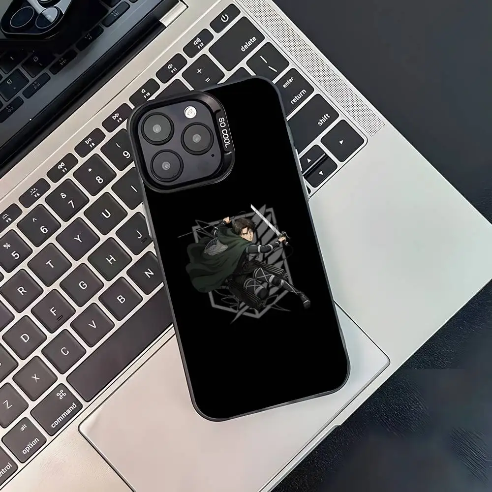Levi Ackerman Attack on Titan Black Matte Shockproof Phone Case