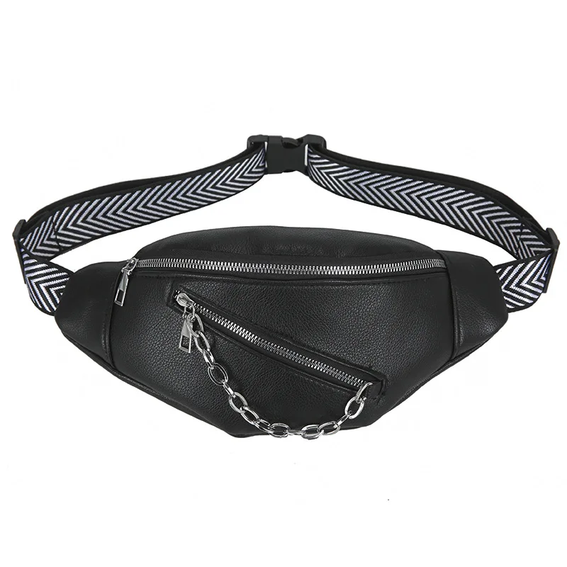 Women's chest bag Korean fashion PU one shoulder messenger bag change mobile phone waist bag women fanny pack for women