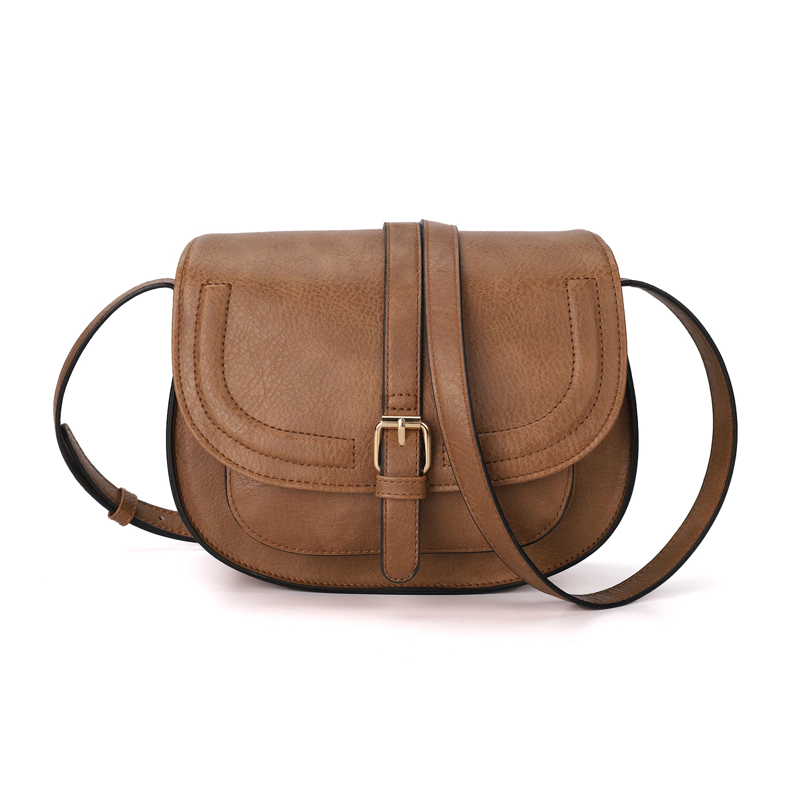 Coucoland Women's Leather Saddle Crossbody Bag - Boho Purse With Adjustable Strap For Daily Use - View #10