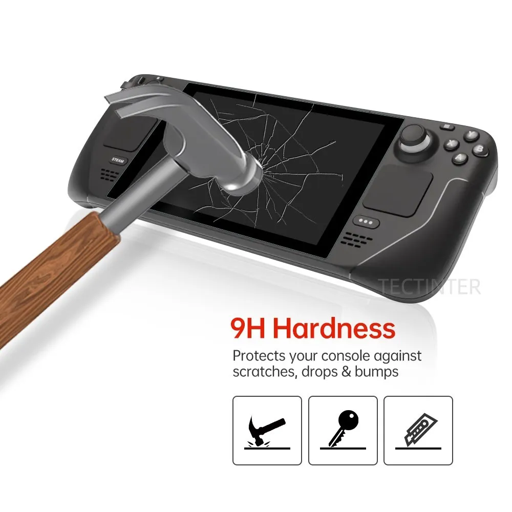 Screen Protector for Steam Deck OLED - Anti-Scratch Clear Tempered Glass