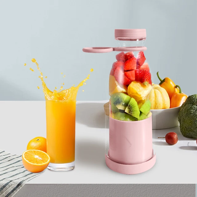 Portable Blender USB Personal Juicer Cup 6 Blades Rechargeable Fruit Mixing  Machine For Baby Travel 380ml