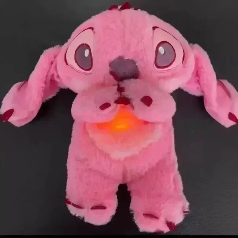 Peluche de Stitch de Disney para la hora de dormir, Stitch que respira, con luces y movimiento rítmico y música sensorial para mejorar el sueño del bebé