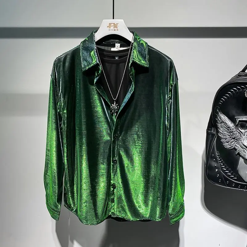 Camicia Da Uomo Nuova Alla Moda A Maniche Lunghe Allentata, Pippy, Bella, Luminosa Con Usura Esterna Del Viso, Rimbalzo Del Bar E Couture Per Ragazze