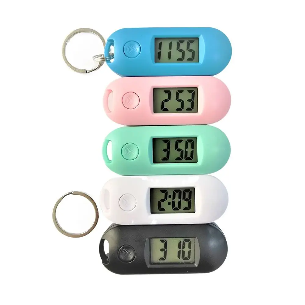Luminous Key Ring Watch Mini Small Pocket Watch LCD Display Green Backlight  ABS Electronic Clock For Student Study Library - AliExpress