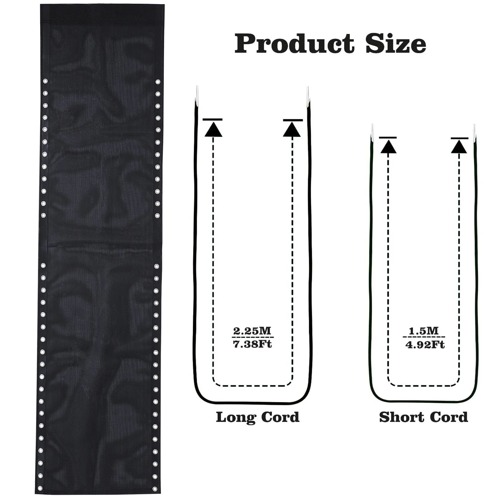 Tessuto Di Ricambio Per Sedia Gravity E Reclinabile – 160x48 Cm, Rete Traspirante Per Esterni Con Lacci Regolabili (Lungo 230 Cm E Corto 140 Cm) – Blu