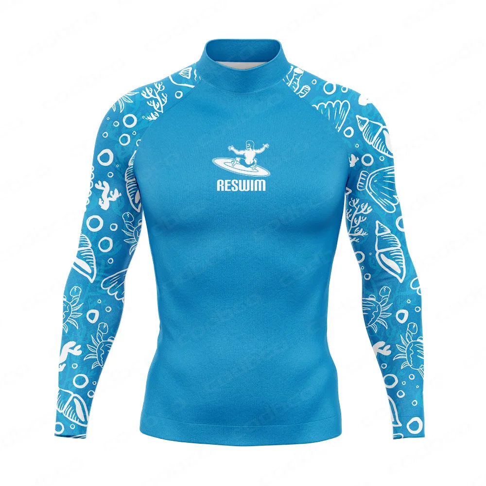 Diving Suit Men's Rash Guards Long Sleeve T-shirt Surfing Swimming Tight Gym Clothes