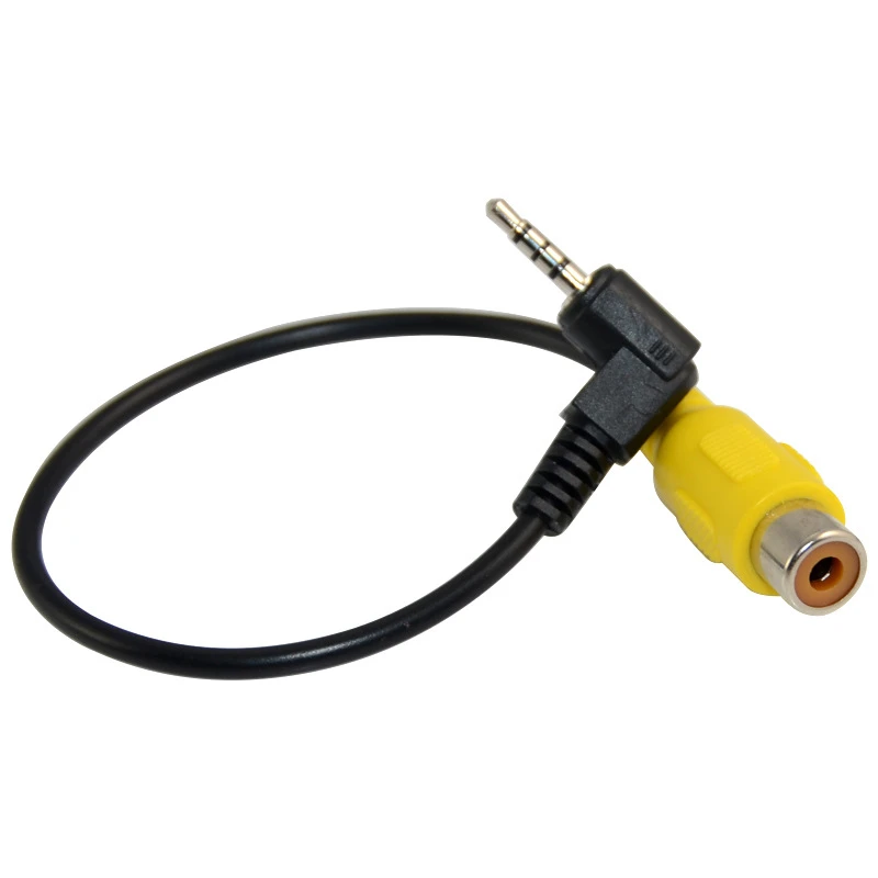 Câble Adaptateur TRRS Mâle 2,5mm Vers RCA Femelle – 26 Cm – Pour GPS/caméra De Recul – Lot De 2