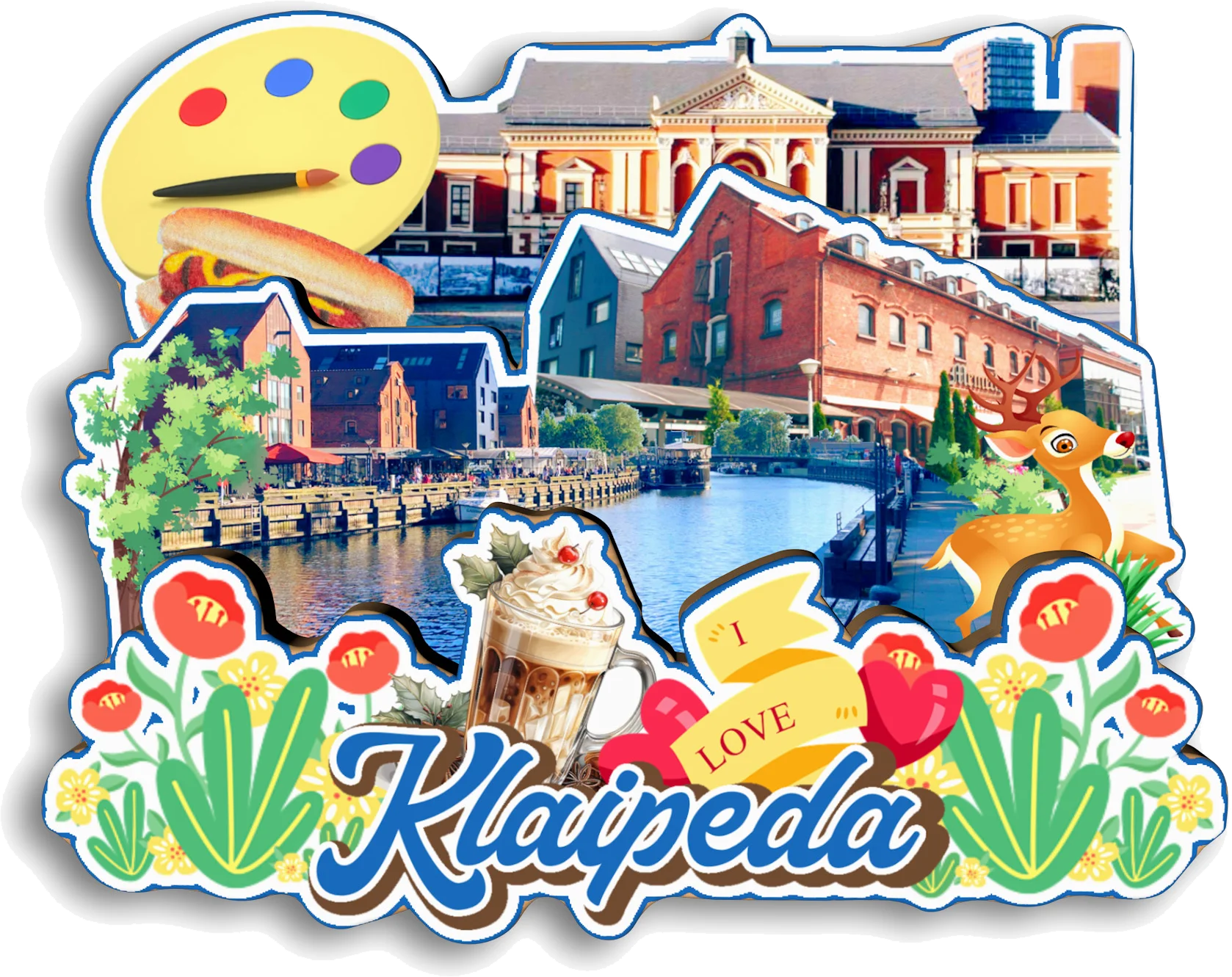 Vilnius Trakai Kaunas Klaipeda Nida Palanga Neringa Lithuania Fridge Magnet Travel Souvenir Gift